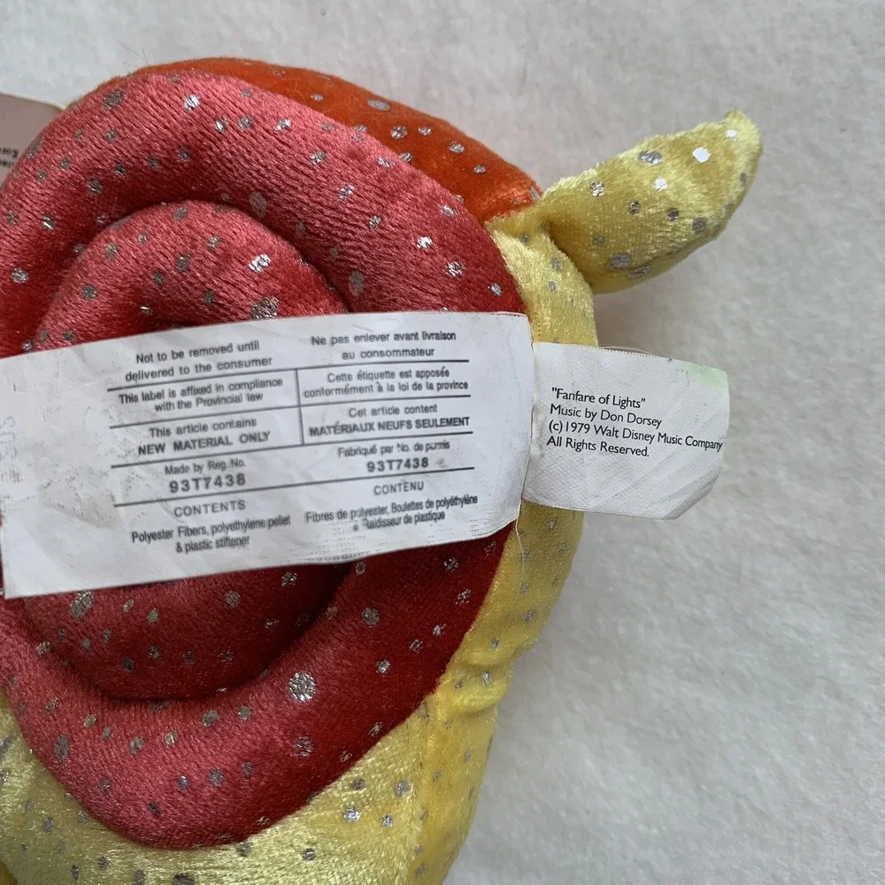 Disneyland 1995 Main Street Electrical Parade Plush MUSICAL Snail With Tags‎